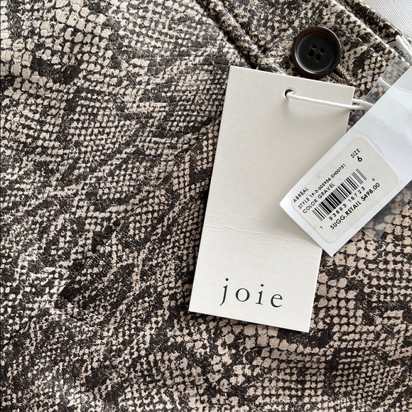 NWT Joie Snake Print Leather Shorts - Picture 2 of 12